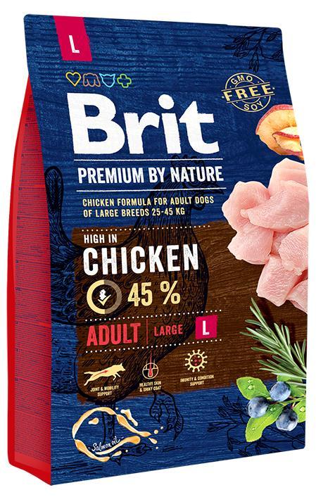 Brit Premium Adult Large L КУРКА корм для дорослих собак великих порід 3 кг (170825)